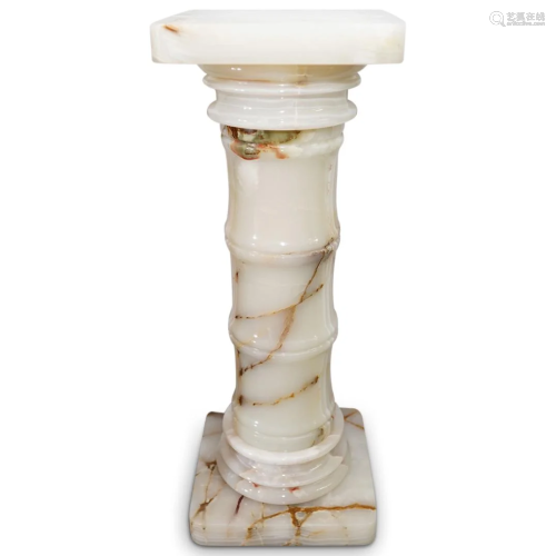 Large Onyx Column Pedestal