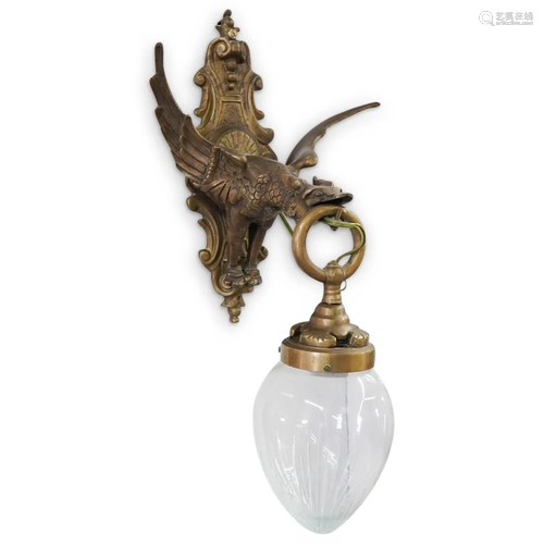 Bronze Figural Griffin Sconce