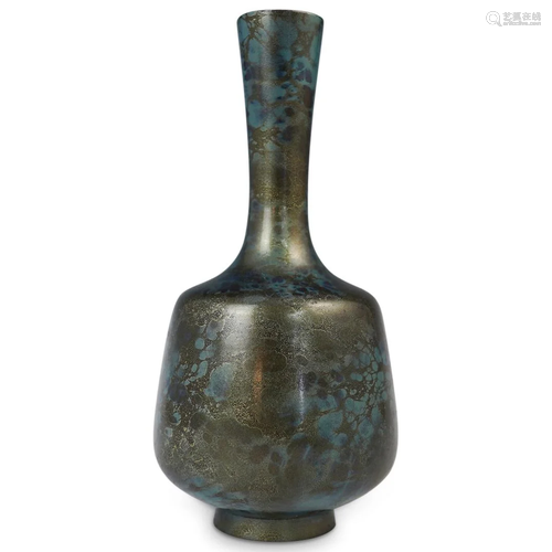 Japanese Mid Century Patinated Bronze Vase