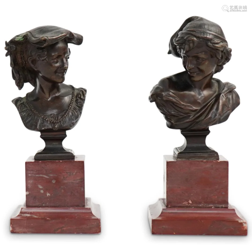 Pair Of Jean-Baptiste Carpeaux (French,1827 - 1875)