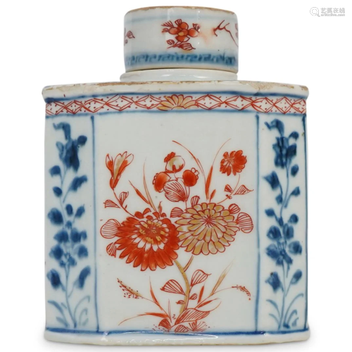 Chinese Imari Porcelain Tea Caddy