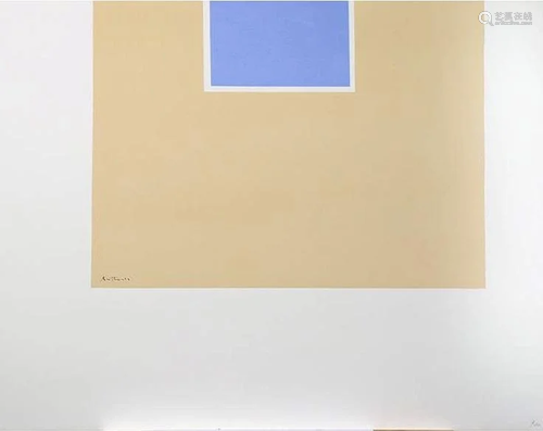 Robert Motherwell - Untitled (Blue/Tan) from London