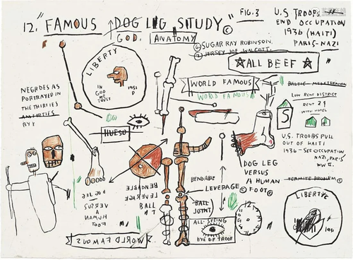 Jean-Michel Basquiat - Dog Leg Study