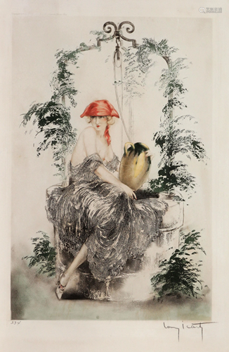 Louis Icart - Wishing Well