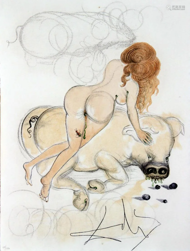 Salvador Dali - Girl and Pig