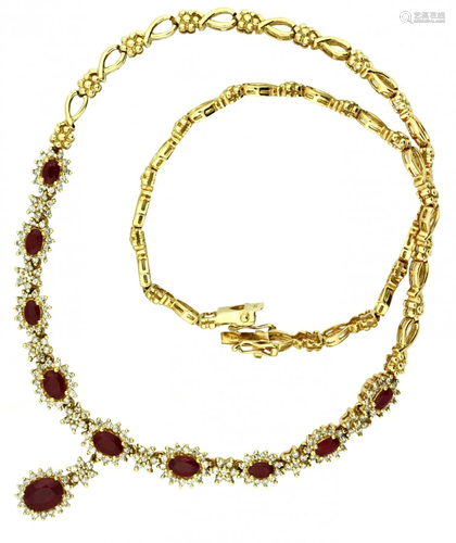 Ruby And Diamond Necklace