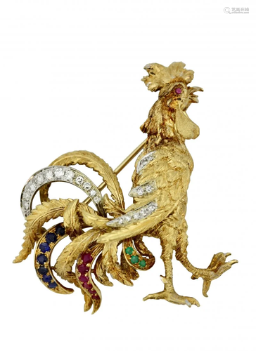 Le Coq, A Gold and Diamond Brooch