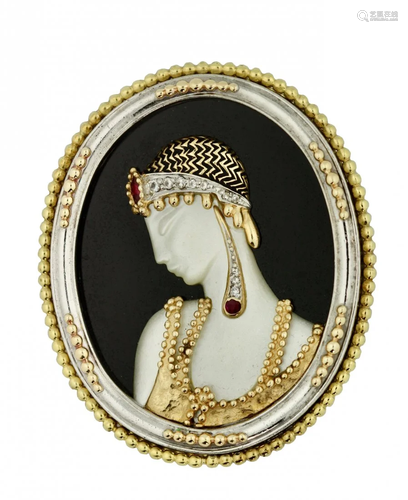 Erte 1892 - 1990, Art Deco Style Pin