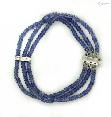 18kt White Gold, Diamond and Tanzanite Bracelet