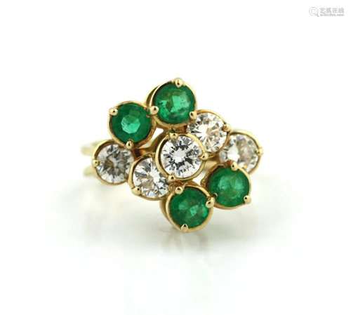 Emerald and Diamond Ring