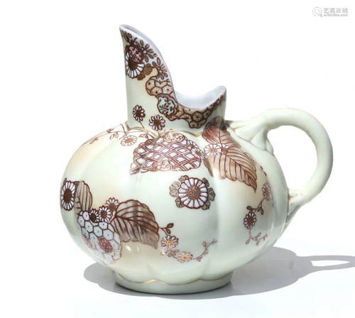 A Japanese Porcelain Gilt and Enamel Pitcher