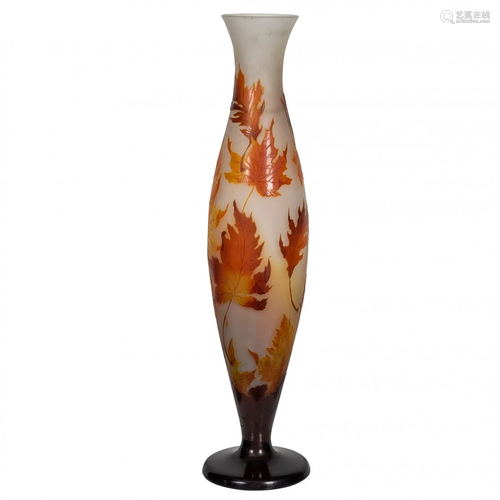 Emile Galle (1846-1904) Maple Leaf vase