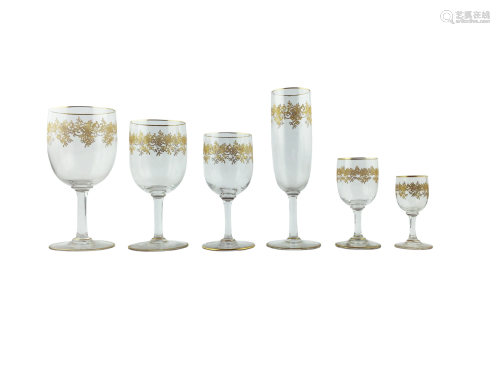 Set of Baccarat crystal glasses