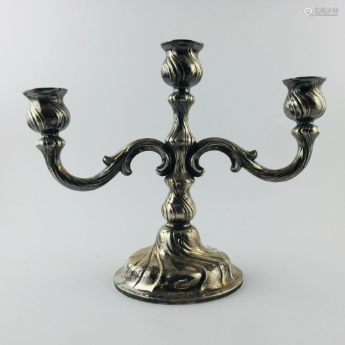 German three lights candlestick in silver 835