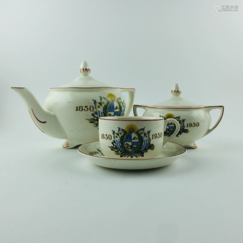 English earthenware tea set