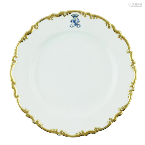 Large white European porcelain table set