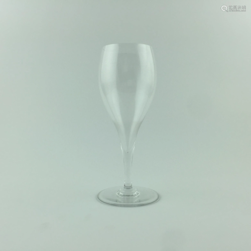 Six Baccarat crystal wine glasses