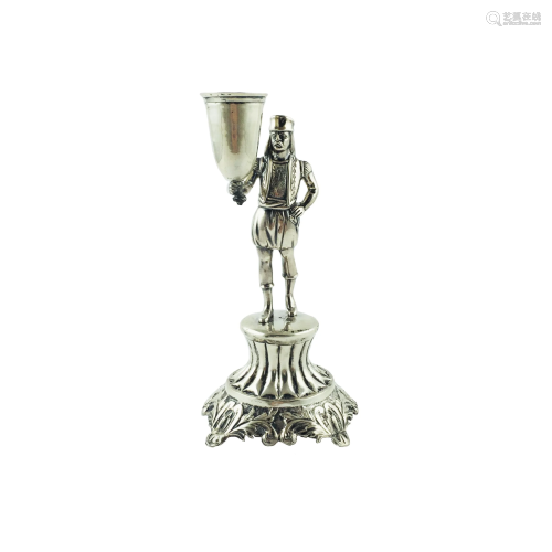 Portuguese 18th century silver toothpick holder