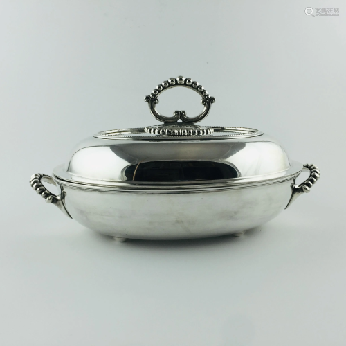 Mappin & Webb English silver plated metal pot