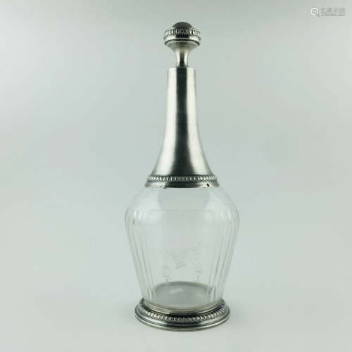 French bottle in cut crystal