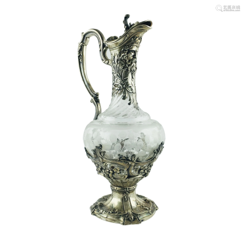 French jug in cut crystal