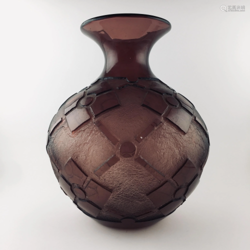 French art deco spherical vase