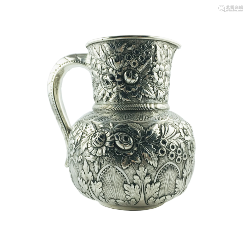 English Birmingham silver jug