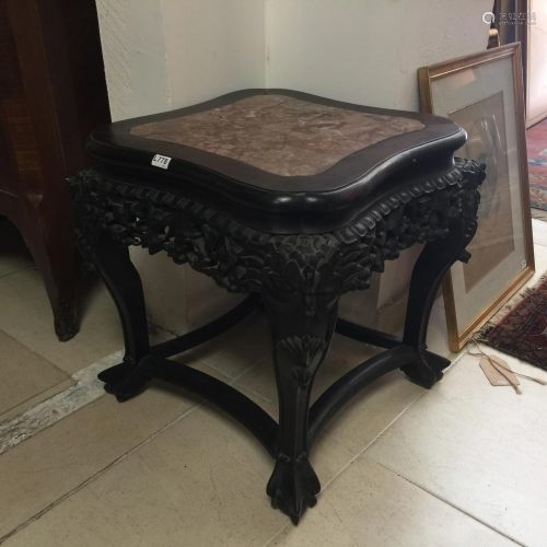 Square Chinese pedestal