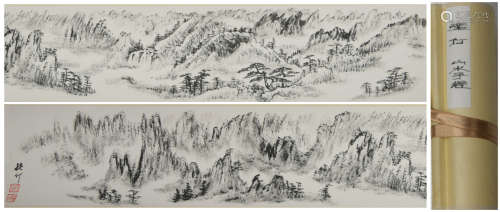 A Zhang ding's landscape hand scroll