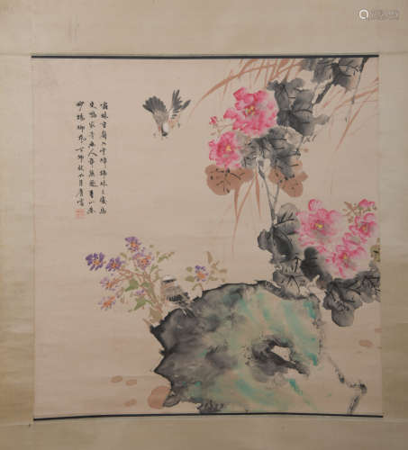 A Tang yun's flower and bird painting
