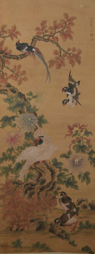 A Yun bing's flower and bird painting