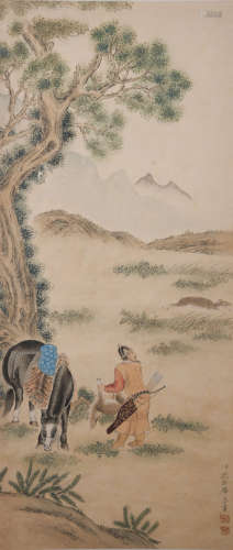 A Shen zhenlin's figure painting