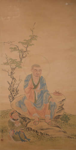 A Ding guanpeng's figure painting