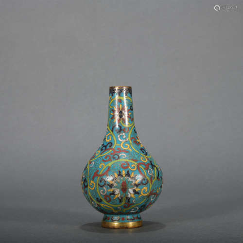 A Cloisonne enamel 'lotus' vase