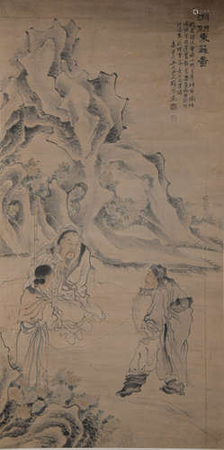 A Zhang feng's figure painting