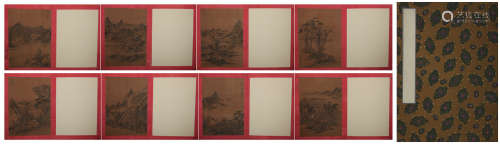 A Zhao zuo's landscape ablum of paintings