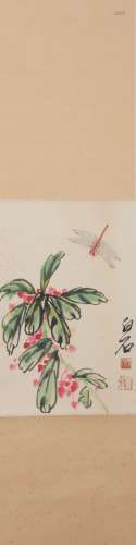 A Qi baishi's flower painting