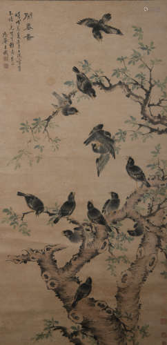 A Wang wu's flower and bird painting