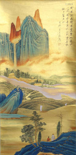 近現代 張大千 金碧山水  出版於《張大千畫集》p41
