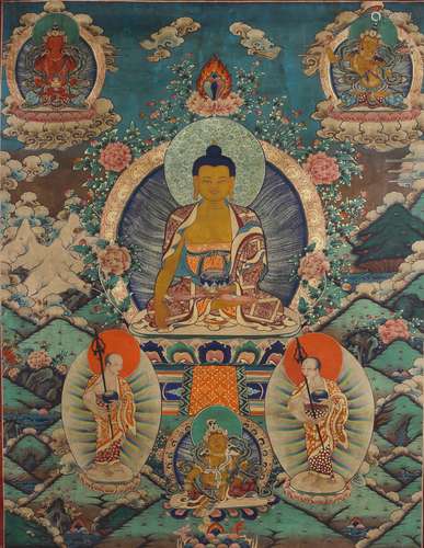 A thangka of shakyamuni