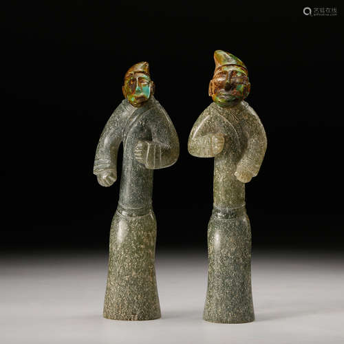 Pair Of Jade Figurines