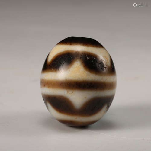 Chinese Tibetan Agate Dzi Bead