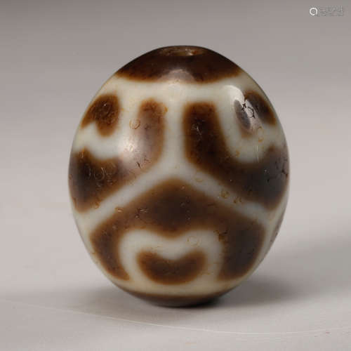 Chinese Tibetan Agate Dzi Bead