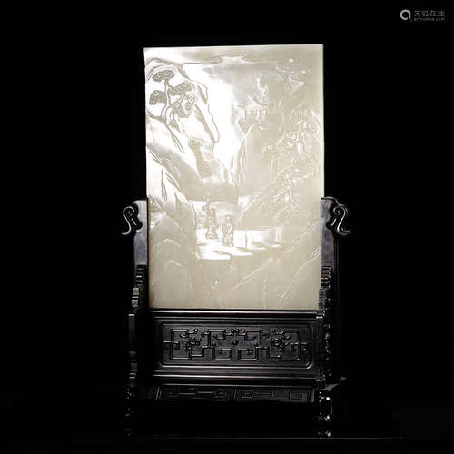 A White Jade Table Screen