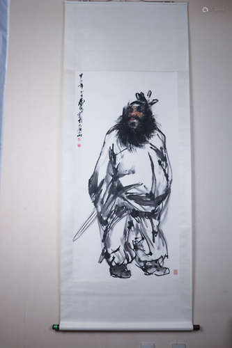 Chinese School, Ink And Color Scroll Painting