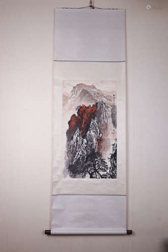 Chinese School, Ink And Color Scroll Painting