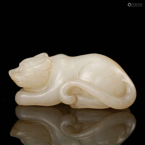 A White Jade Carved Beast