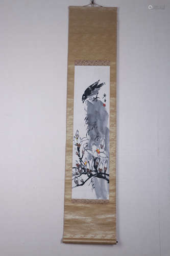 Chinese School, Ink And Color Scroll Painting