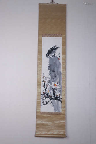 Chinese School, Ink And Color Scroll Painting