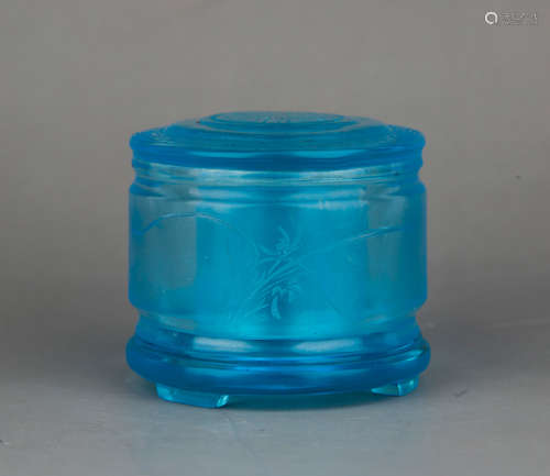 Chinese Peking Glass Thumb Ring Case